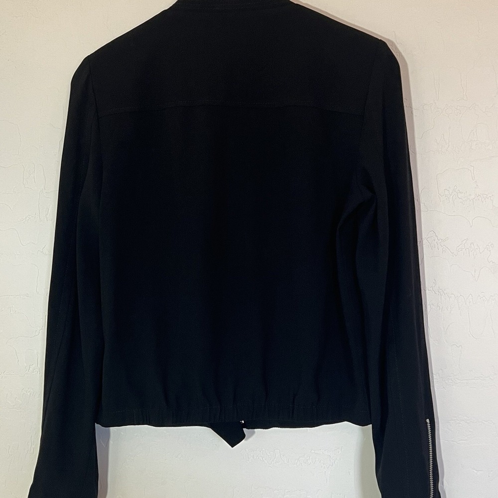 Aritzia Babaton Blazer Moto Jacket Woman's Dominic Size 6 Black - Picture 6 of 13